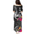 Polynesian Fiji Puletasi Shark and Hibiscus Tapa Pattern Version LT03 - Polynesian Pride