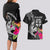 Custom Polynesian Fiji Couples Matching Long Sleeve Bodycon Dress and Hawaiian Shirt Shark and Hibiscus Tapa Pattern Version LT03 - Polynesian Pride