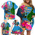 Malampa Fiji Day Family Matching Off Shoulder Short Dress and Hawaiian Shirt Tropical Plants Mix Polynesian and Tapa Pattern LT03 - Polynesian Pride