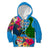 Malampa Fiji Day Kid Hoodie Tropical Plants Mix Polynesian and Tapa Pattern LT03 Hoodie Blue - Polynesian Pride