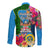 Malampa Fiji Day Long Sleeve Button Shirt Tropical Plants Mix Polynesian and Tapa Pattern LT03 - Polynesian Pride