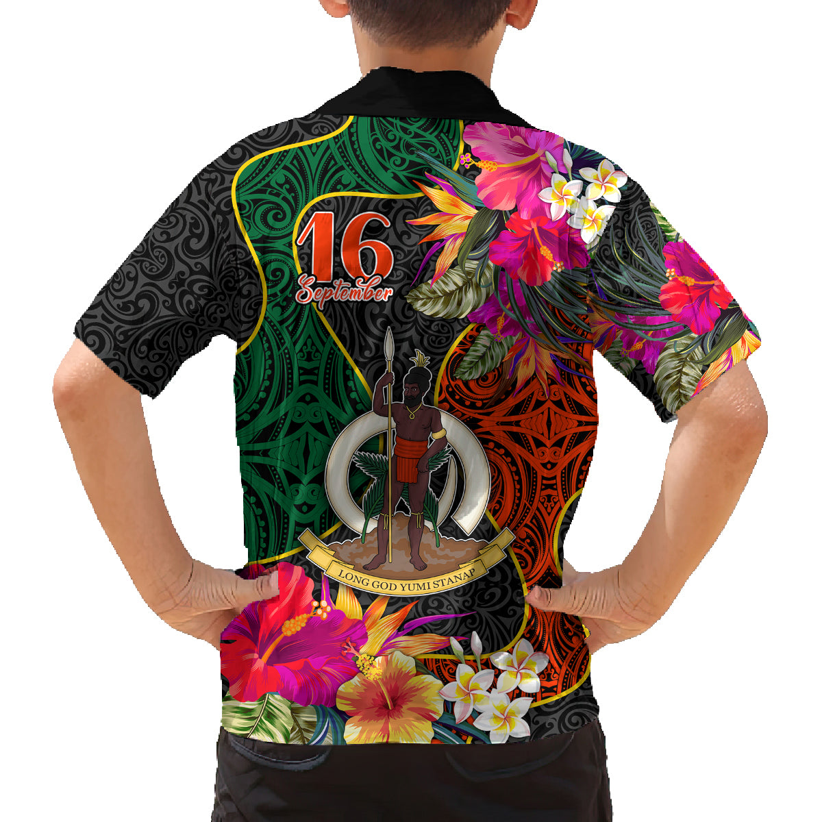 Penama Day Family Matching Mermaid Dress and Hawaiian Shirt 16th September Polynesian Pattern with Pacific Flower LT03 - Polynesian Pride