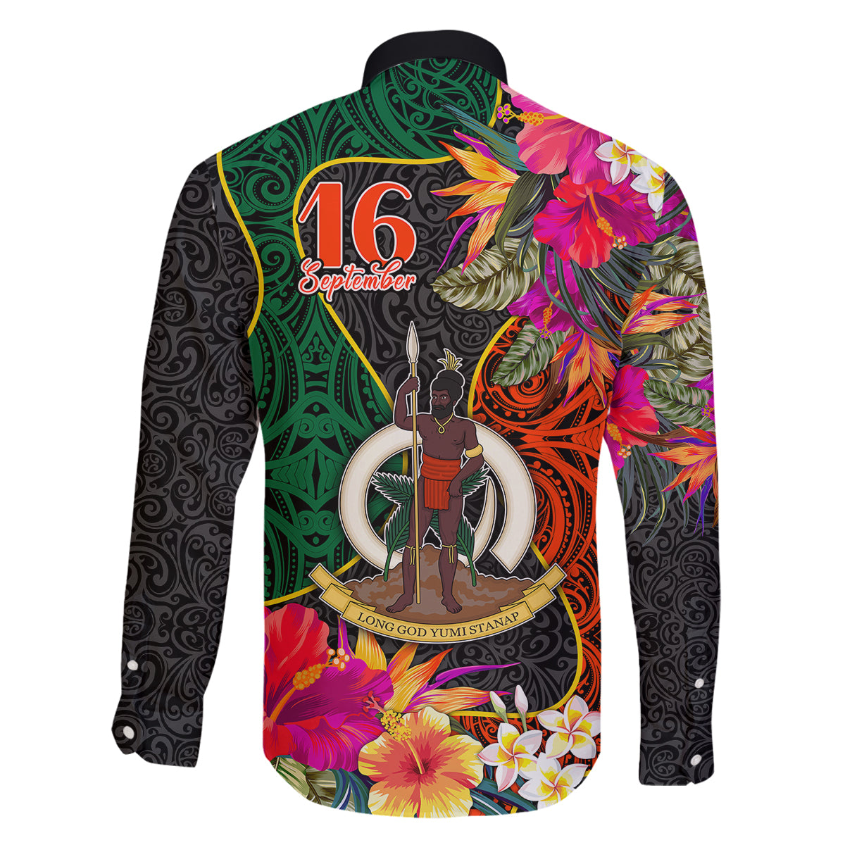 Penama Day Family Matching Puletasi Dress and Hawaiian Shirt 16th September Polynesian Pattern with Pacific Flower LT03 - Polynesian Pride