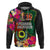 Penama Day Hoodie 16th September Polynesian Pattern with Pacific Flower LT03 Black - Polynesian Pride