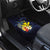 Hawaiian Whale and Kanaka Maoli Symbol Car Mats Hibiscus with Hawaii Map and Polynesian Tattoo Deep Sea Color