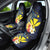 Hawaiian Whale and Kanaka Maoli Symbol Car Seat Cover Hibiscus with Hawaii Map and Polynesian Tattoo Deep Sea Color