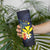 Hawaiian Whale and Kanaka Maoli Symbol Skinny Tumbler Hibiscus with Hawaii Map and Polynesian Tattoo Deep Sea Color