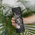 Hawaiian Whale and Volcanic Eruption Skinny Tumbler Hibiscus and Kakau Pattern Grayscale Color