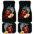 Hawaiian Whale and Volcanic Eruption Car Mats Hibiscus and Kakau Pattern