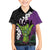 Hawaiian Halloween Hawaiian Shirt Horror Shaka Hand with Plumeria and Polynesian Tattoo Midnight Color