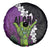 Hawaiian Halloween Spare Tire Cover Horror Shaka Hand with Plumeria and Polynesian Tattoo Midnight Color