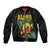 Hawaiian Halloween Bomber Jacket Aloha Pinapple with Mysterious Hands and Polynesian Tribal Tattoo