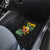 Hawaiian Halloween Car Mats Aloha Pinapple with Mysterious Hands and Polynesian Tribal Tattoo