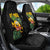 Hawaiian Halloween Car Seat Cover Aloha Pinapple with Mysterious Hands and Polynesian Tribal Tattoo