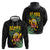 Hawaiian Halloween Hoodie Aloha Pinapple with Mysterious Hands and Polynesian Tribal Tattoo