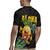 Hawaiian Halloween Rugby Jersey Aloha Pinapple with Mysterious Hands and Polynesian Tribal Tattoo