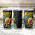 Hawaiian Halloween Tumbler Cup Aloha Pinapple with Mysterious Hands and Polynesian Tribal Tattoo