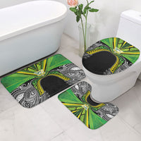 Cook Islands Rugby League Bathroom Set Polynesian and Tatau Tribal Art - Black Color LT03 - Polynesian Pride
