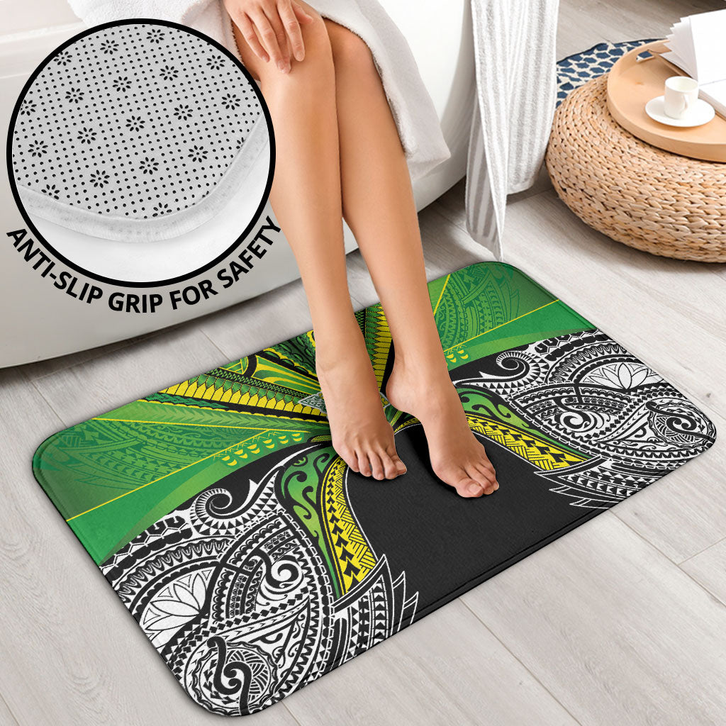 Cook Islands Rugby League Bathroom Set Polynesian and Tatau Tribal Art - Black Color LT03 - Polynesian Pride