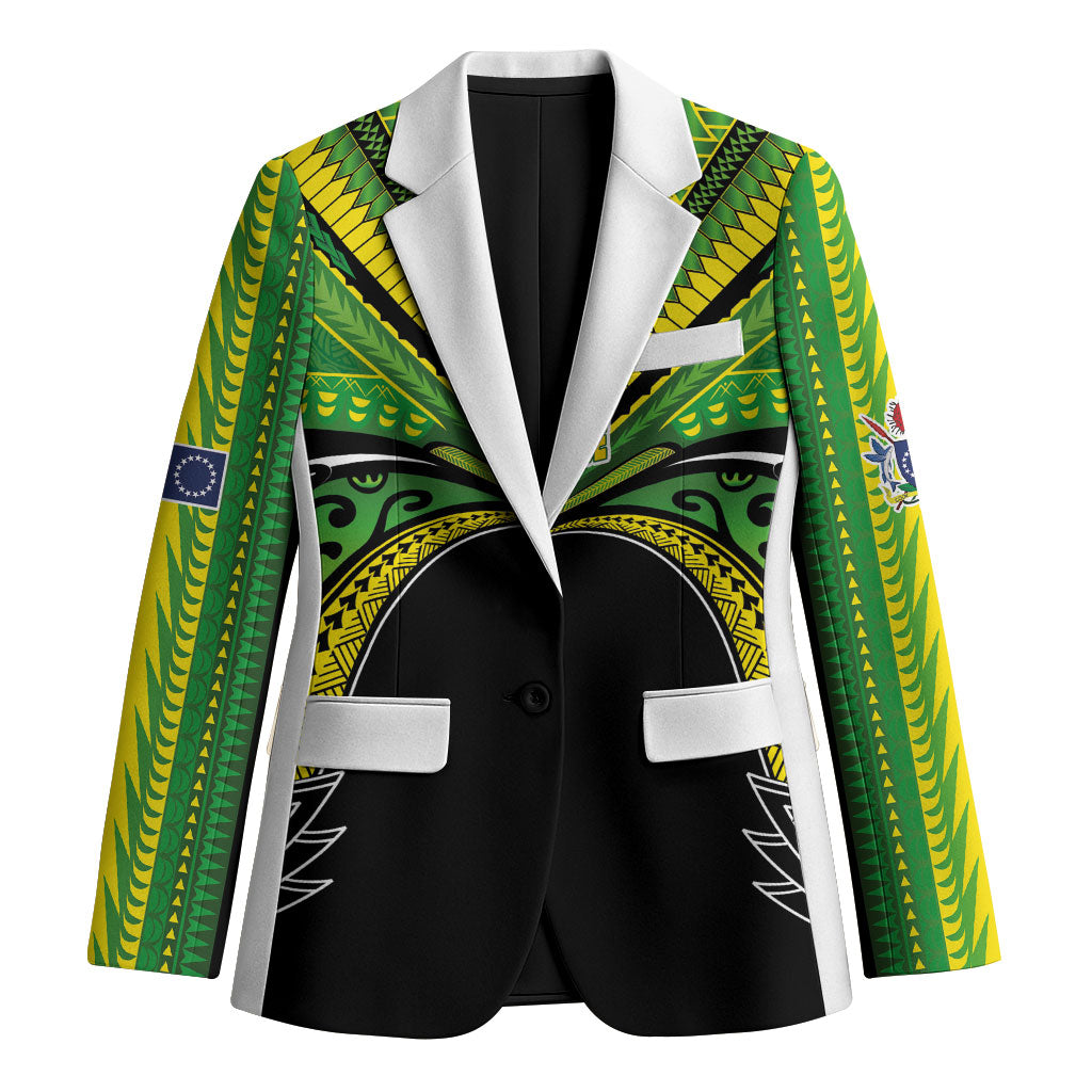 Cook Islands Rugby League Custom Blazer Polynesian and Tatau Tribal Art - Black Color LT03 Unisex Black - Polynesian Pride