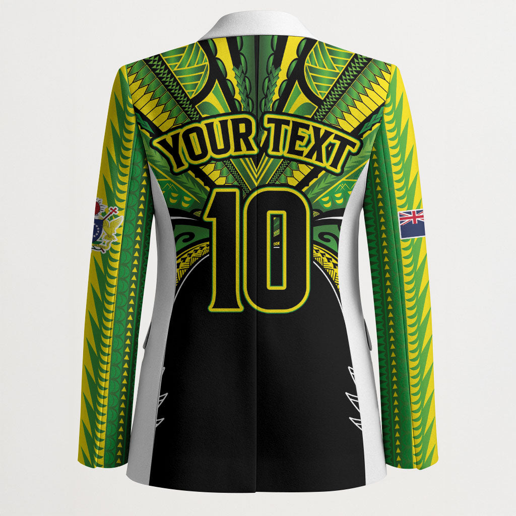 Cook Islands Rugby League Custom Blazer Polynesian and Tatau Tribal Art - Black Color LT03 - Polynesian Pride