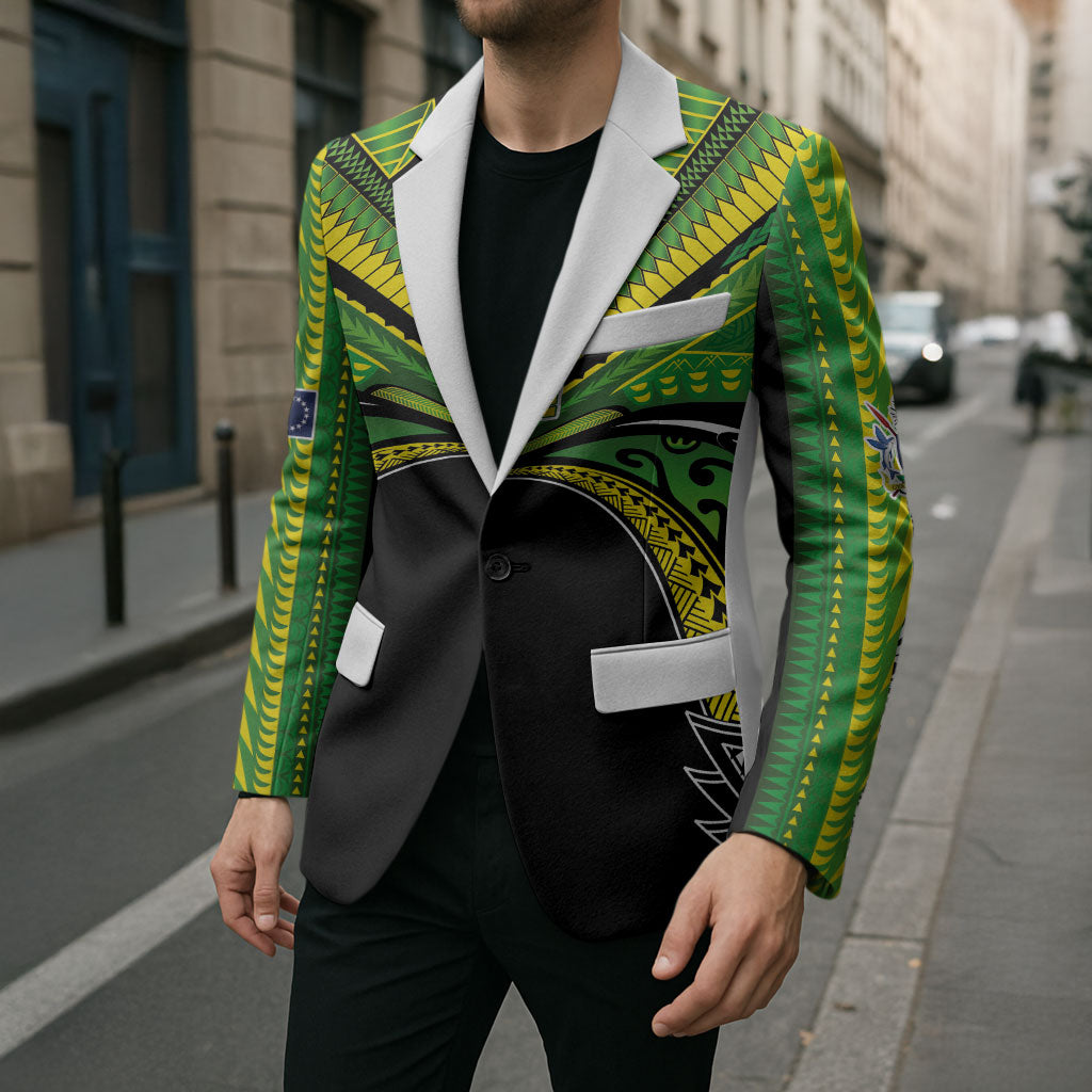 Cook Islands Rugby League Custom Blazer Polynesian and Tatau Tribal Art - Black Color LT03 - Polynesian Pride