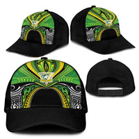 Cook Islands Rugby League Classic Cap Polynesian and Tatau Tribal Art - Black Color