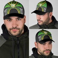 Cook Islands Rugby League Classic Cap Polynesian and Tatau Tribal Art - Black Color