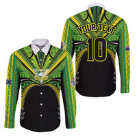 Cook Islands Rugby League Custom Family Matching Mermaid Dress and Hawaiian Shirt Polynesian and Tatau Tribal Art - Black Color