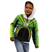 Cook Islands Rugby League Custom Kid Hoodie Polynesian and Tatau Tribal Art - Black Color