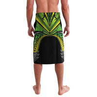 Cook Islands Rugby League Custom Lavalava Polynesian and Tatau Tribal Art - Black Color