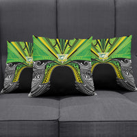 Cook Islands Rugby League Pillow Cover Polynesian and Tatau Tribal Art - Black Color
