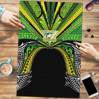 Cook Islands Rugby League Puzzle Polynesian and Tatau Tribal Art - Black Color