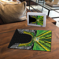 Cook Islands Rugby League Puzzle Polynesian and Tatau Tribal Art - Black Color
