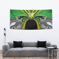 Cook Islands Rugby League Tapestry Polynesian and Tatau Tribal Art - Black Color LT03 - Polynesian Pride
