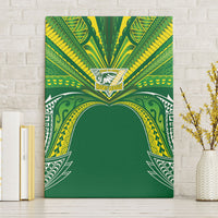 Cook Islands Rugby League Canvas Wall Art Polynesian and Tatau Tribal Art - Green Color