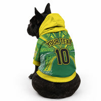 Cook Islands Rugby League Custom Pet Hoodie Polynesian and Tatau Tribal Art - Green Color LT03 - Polynesian Pride