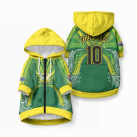 Cook Islands Rugby League Custom Pet Hoodie Polynesian and Tatau Tribal Art - Green Color LT03 Zip-up Green - Polynesian Pride