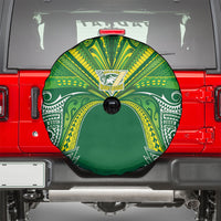 Cook Islands Rugby League Spare Tire Cover Polynesian and Tatau Tribal Art - Green Color LT03 - Polynesian Pride