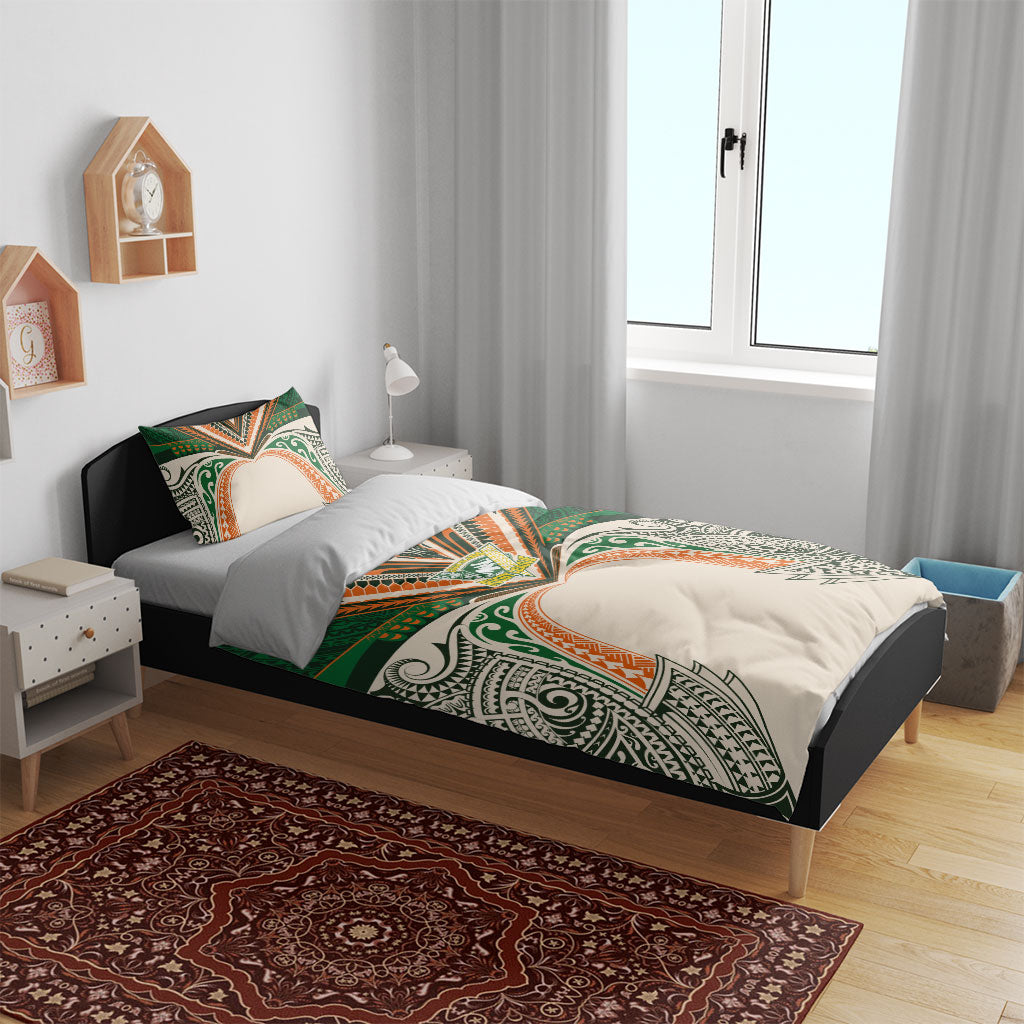 Cook Islands Rugby League Bedding Set Polynesian and Tatau Tribal Art - Retro Palette LT03 - Polynesian Pride