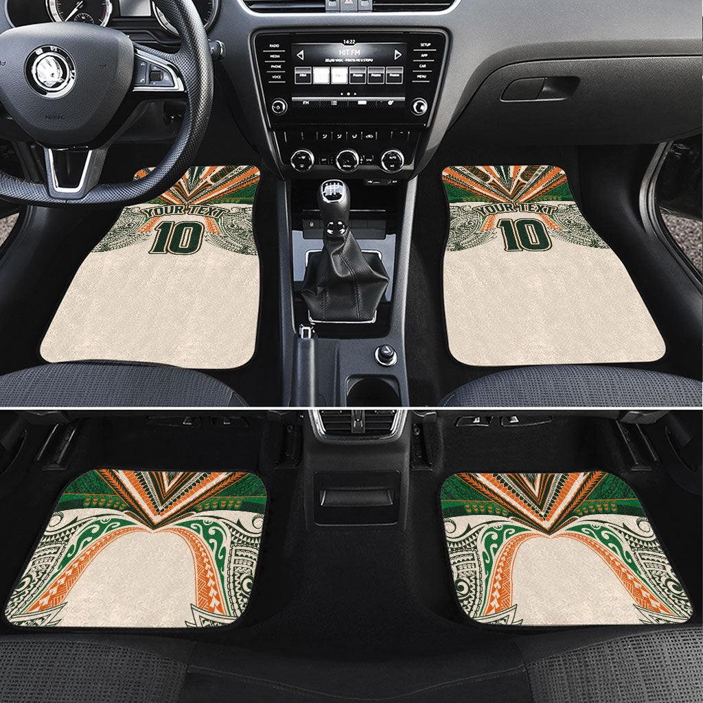 Cook Islands Rugby League Custom Car Mats Polynesian and Tatau Tribal Art - Retro Palette LT03 Set 4pcs Multicolor - Polynesian Pride