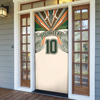 Cook Islands Rugby League Custom Door Cover Polynesian and Tatau Tribal Art - Retro Palette LT03 - Polynesian Pride