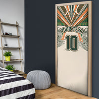 Cook Islands Rugby League Custom Door Cover Polynesian and Tatau Tribal Art - Retro Palette LT03 - Polynesian Pride