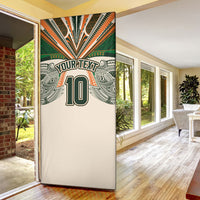 Cook Islands Rugby League Custom Door Cover Polynesian and Tatau Tribal Art - Retro Palette LT03 - Polynesian Pride