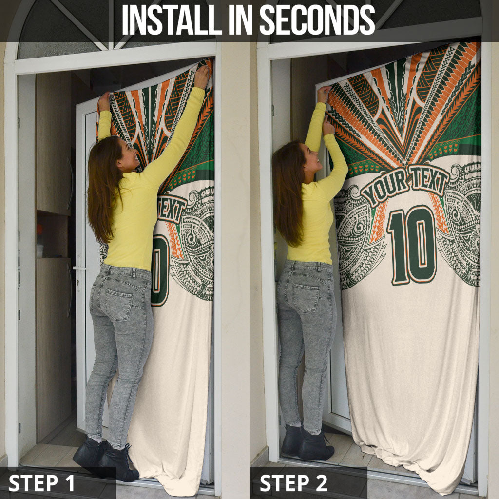 Cook Islands Rugby League Custom Door Cover Polynesian and Tatau Tribal Art - Retro Palette LT03 - Polynesian Pride