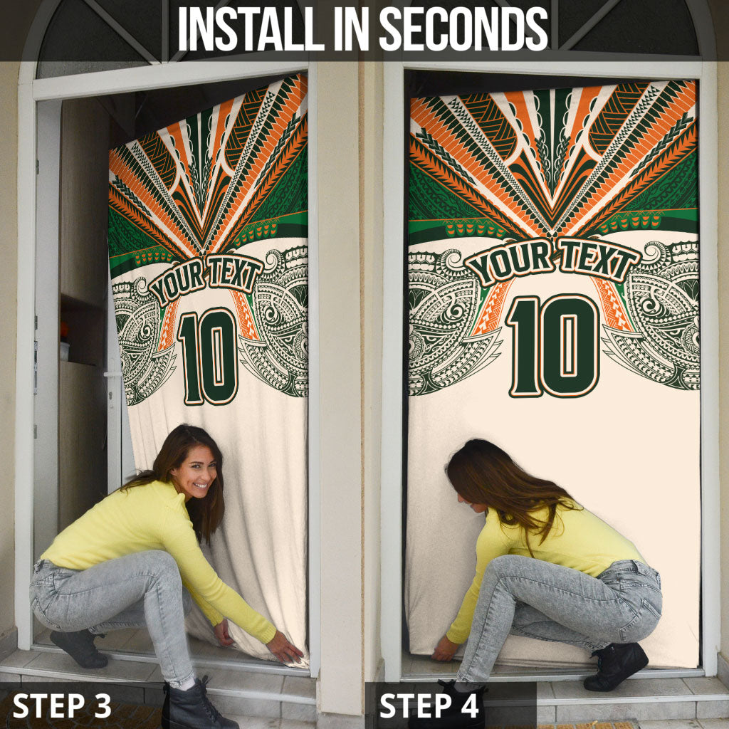 Cook Islands Rugby League Custom Door Cover Polynesian and Tatau Tribal Art - Retro Palette LT03 - Polynesian Pride