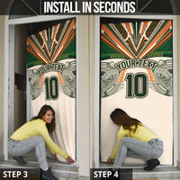 Cook Islands Rugby League Custom Door Cover Polynesian and Tatau Tribal Art - Retro Palette LT03 - Polynesian Pride