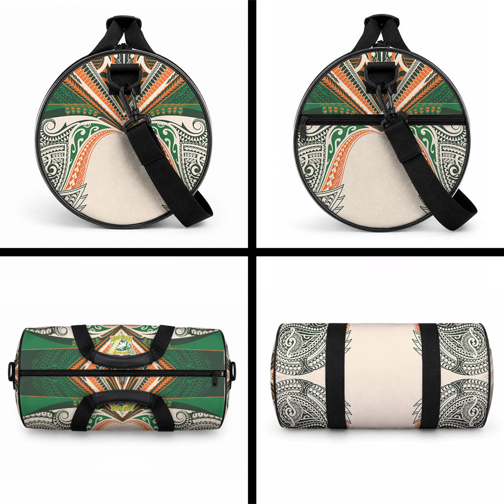 Cook Islands Rugby League Duffle Bag Polynesian and Tatau Tribal Art - Retro Palette LT03 - Polynesian Pride