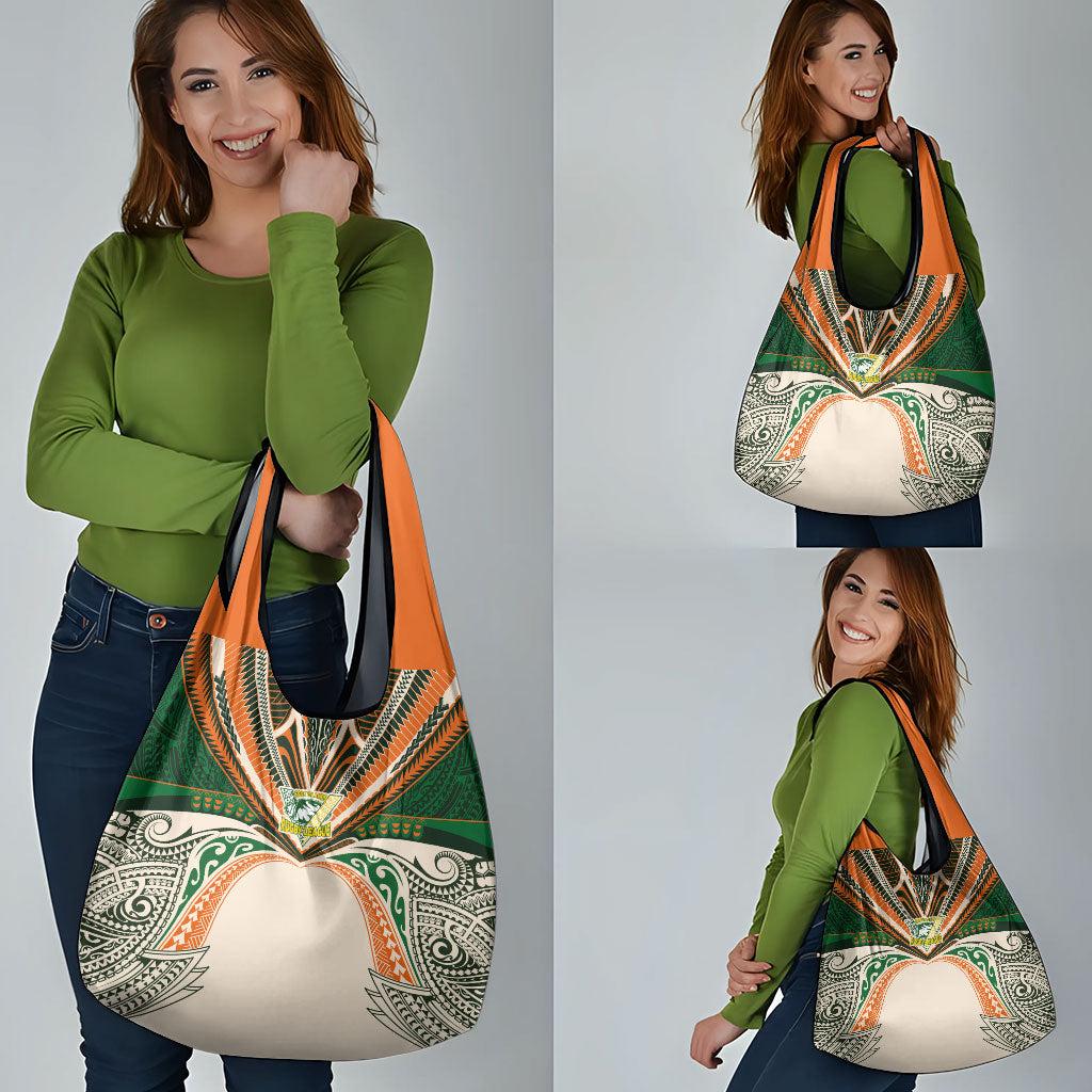 Cook Islands Rugby League Grocery Bag Polynesian and Tatau Tribal Art - Retro Palette LT03 - Polynesian Pride