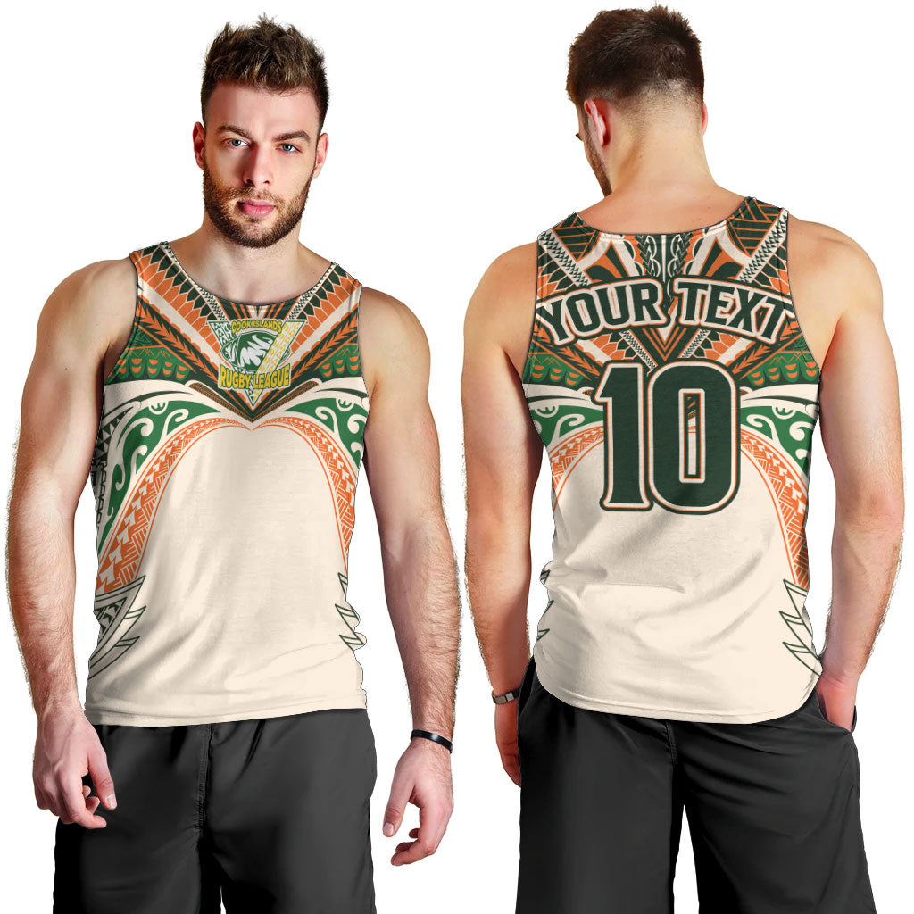 Cook Islands Rugby League Custom Men Tank Top Polynesian and Tatau Tribal Art - Retro Palette LT03 - Polynesian Pride